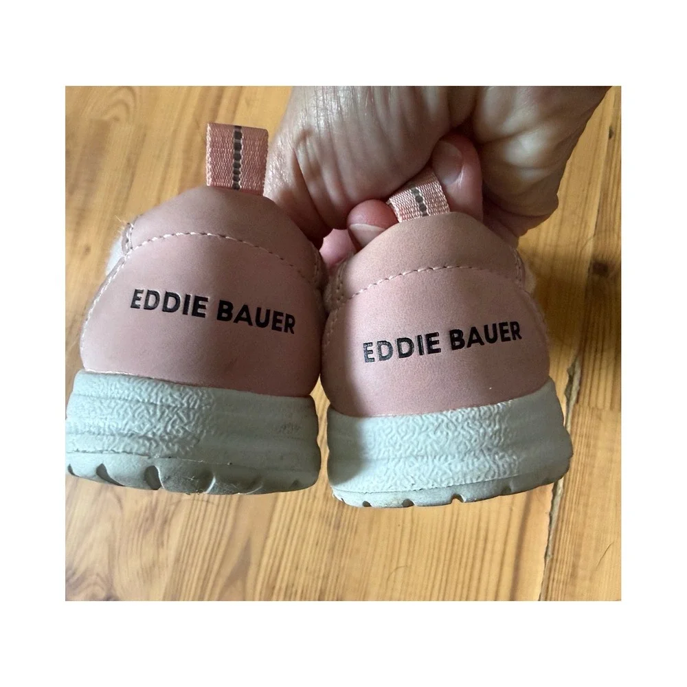 Eddie Bauer Kids Pink Canvas Moc Toe Boat Shoes Loafers Size 13